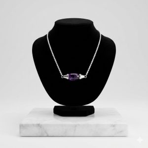 💜 Collar con piedra amatista en Plata 950 💜